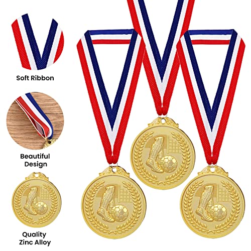 12 Stück Medaillen für Kinder: Medaillen Kindergeburtstag Fussball Medaillen Kindergeburtstag Medaillen Fußball für eine Kindergeburtstags für Kinder und Erwachsene Sport Fußball, Party Gunsten