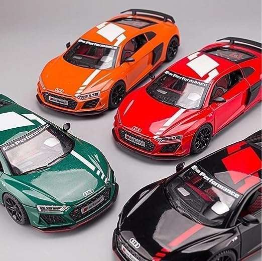Image of Invite Enterprise Exclusive 1:24 Audi R8 V10 Alloy Metal Pullback Toy Car Features Openable Doors And A Light, Making It A Great Gift For Music Lovers And A Fun Toy For Kids.?Colors As Per Stock?