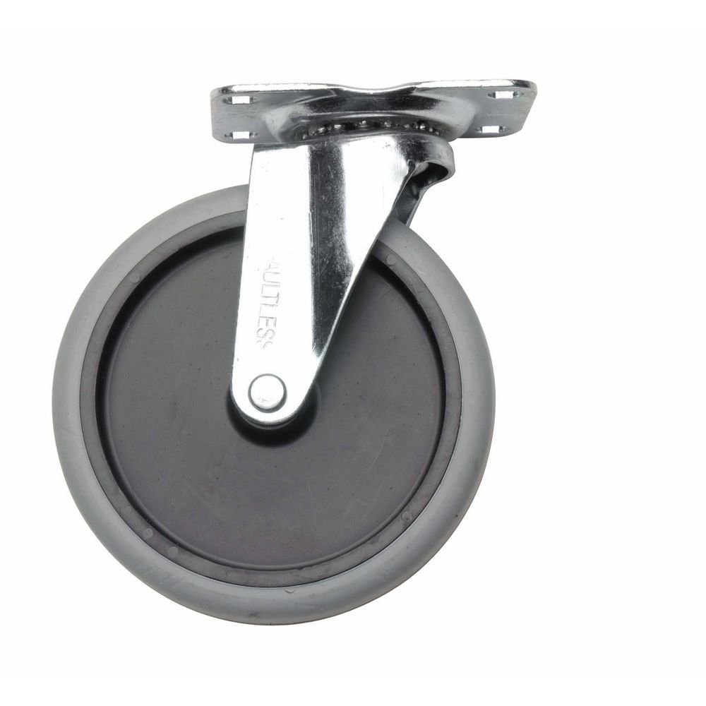 Swivel Caster Wheels for Durable Utility Cart - 5"Dia by ALBION INDUSTRIES – Black, Model 5-30P-SCB-2