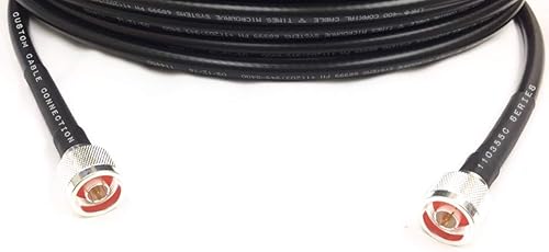 Custom Cable Connection Cable de antena coaxial de baja pérdida de 150 pies N macho a N macho LMR400 veces para microondas de 50 ohmios para