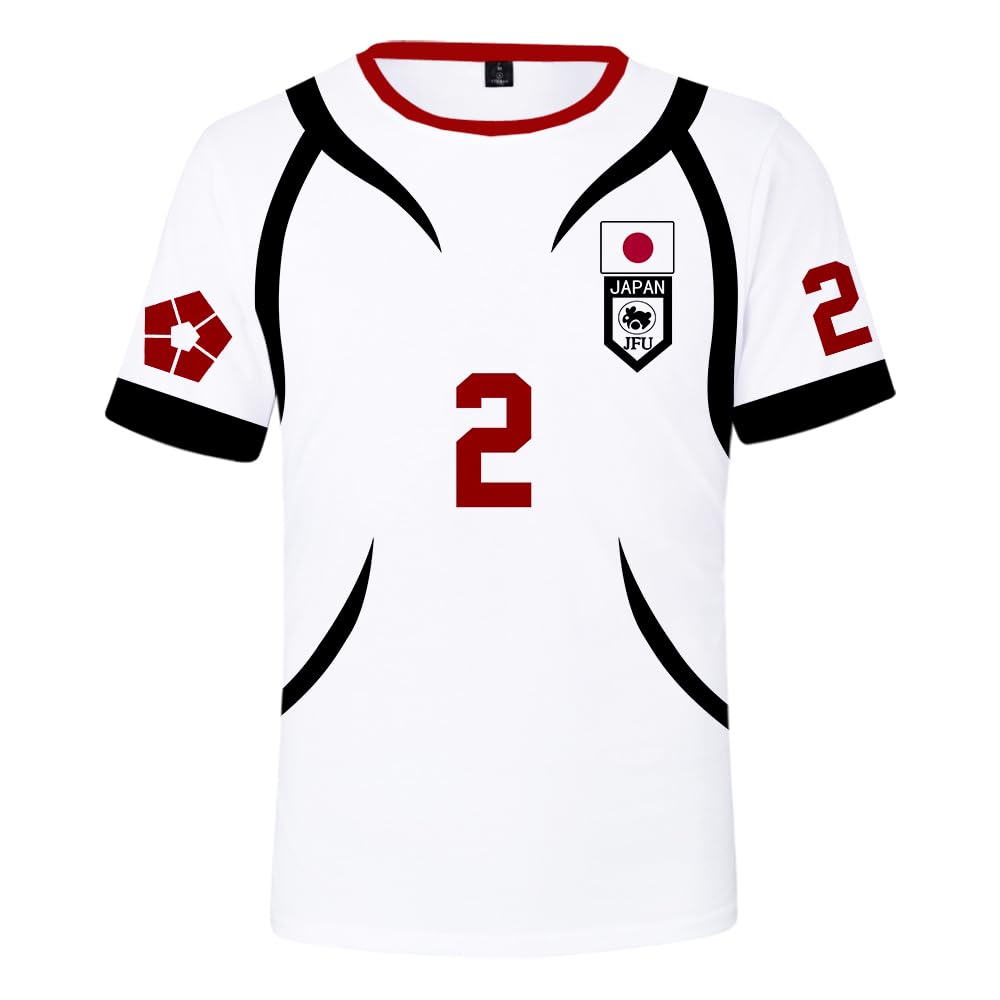 Blue Lock Anime T-Shirt Cosplay Jersey Shirts Crewneck Short Sleeve Tee Women Men Streetwear 3D Clothes