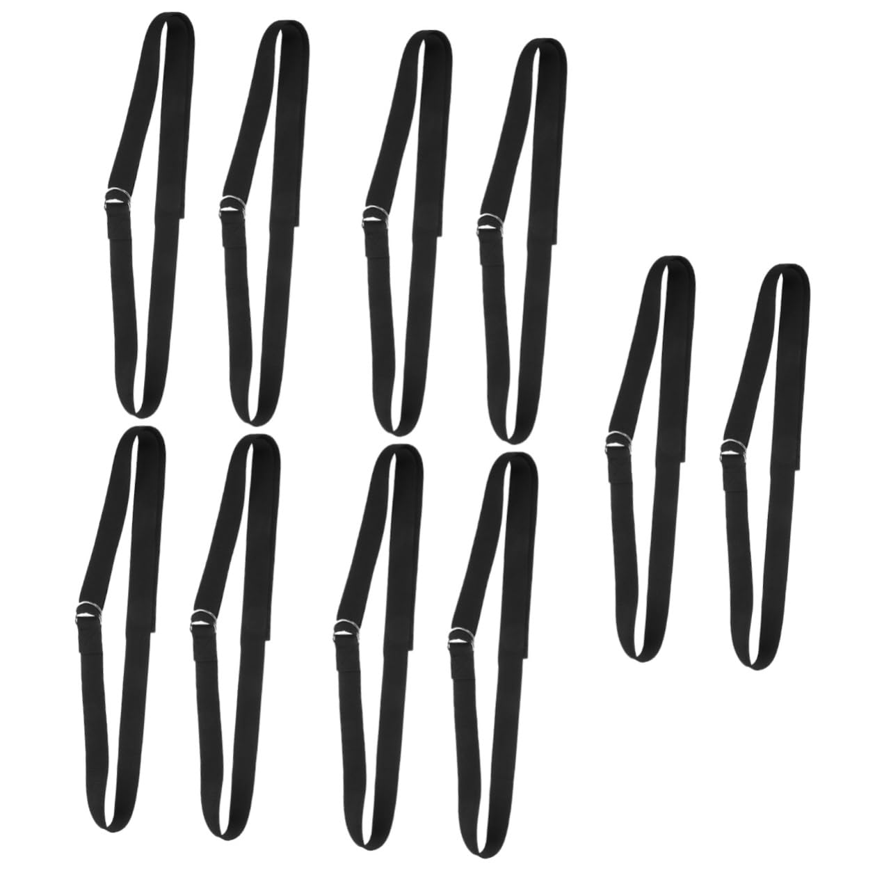 10piezas Correa De Yoga Banda Inelástica De Ejercicio Para Estiramiento y Pilates Accesorio Práctico Para Hogar y Gimnasio