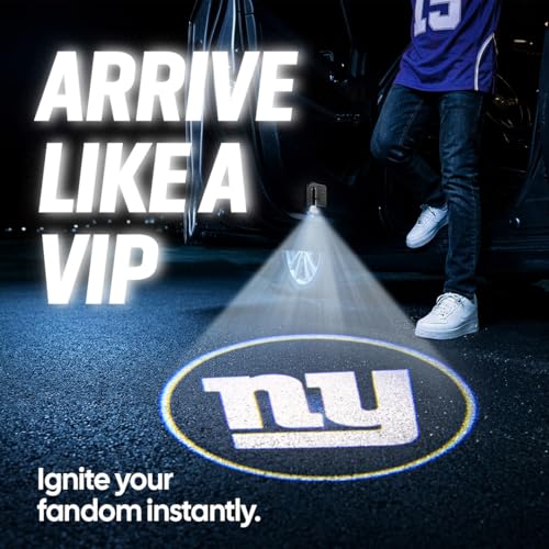Image of LED Car Door Light - Officially Licensed NFL Wireless Projector - Show Your Team Pride - Battery Powered, Easy Install