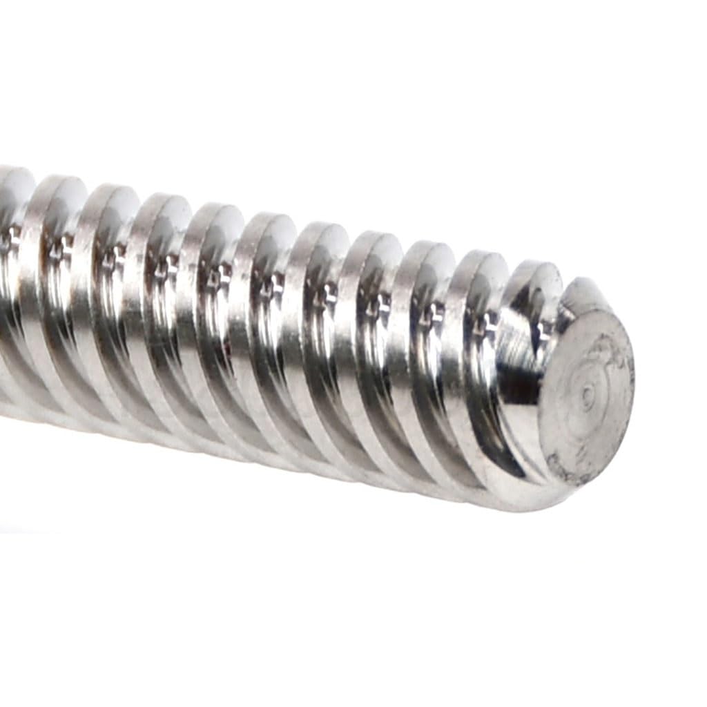 1 Stück T12-Leitspindel for 3D-Drucker – Trapezgewindestange aus Edelstahl 304 mit Kupfermutter – 12 mm Durchmesser, 2 mm Steigung(300mm)