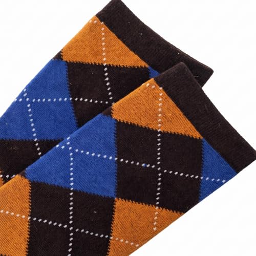 Image of Couver Women's Argyle Knee High Socks - Soft Acrylic Over the Calf Tube Style Socks for Casual Athletic - One Size