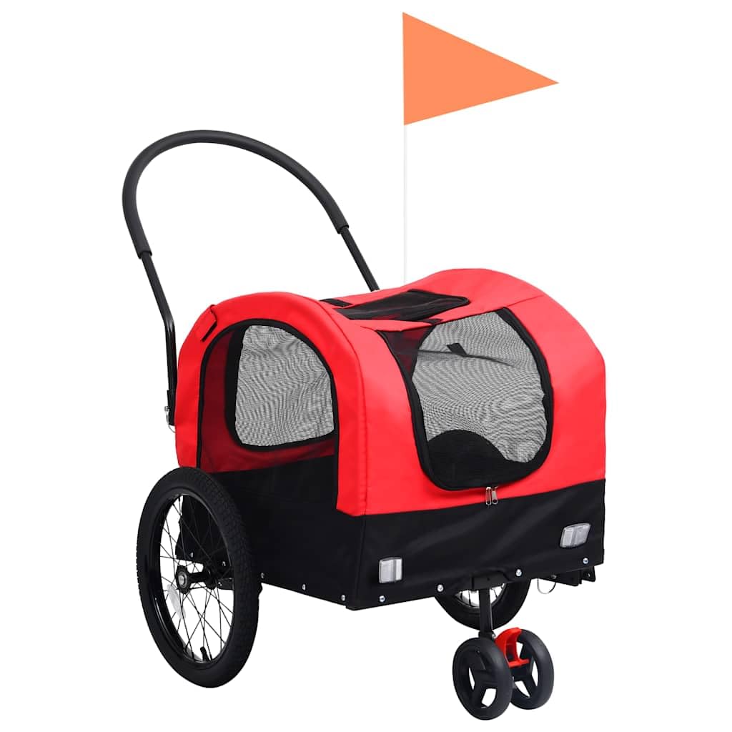 Amazon.co.jp: vidaXL 2-in-1 ペット用 自転車トレーラー＆ジョギング