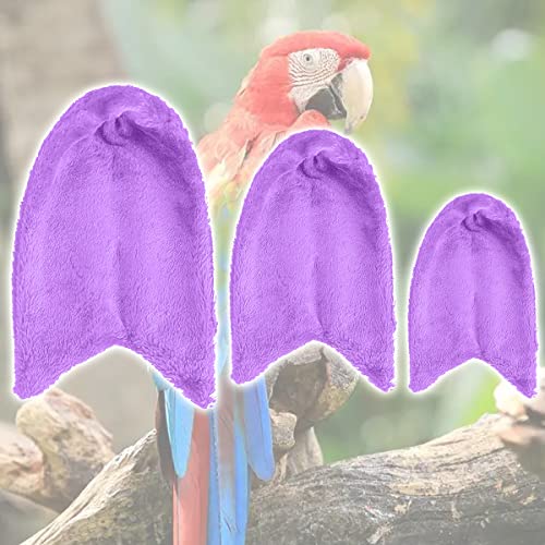 OTKARXUS Comfort Corner Fleece Bird Blanket,1PC Winter Warm Parrot Cage Snuggle Hut,Cage Bird Nest Parrot Bed for Parakeet Cockatiel Parrots Cockatiels (S, Purple) - Image 4