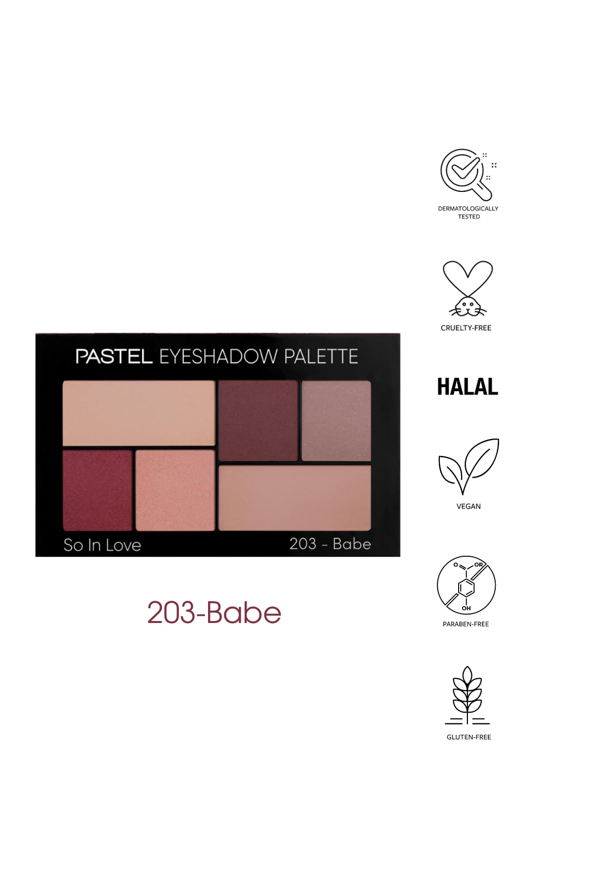PASTEL PROFASHION 6' LI EYESHADOW PALETTE So In Love 203