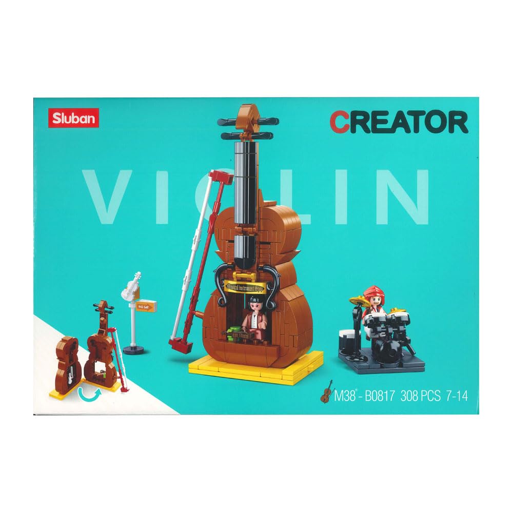 Sluban M38-B0817 Wonders-Violin Shop 308 Pieces, Mehrfarbig