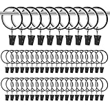 Photo Gallery dzmuero anelli per tende, ganci per tende, 50 pezzi anelli per tenda in metallo con ganci, diametro interno 32 mm, gancetti per tenda per maggior parte porta finestra doccia (nero) Photo Gallery dzmuero anelli per tende, ganci per tende, 50 pezzi anelli per tenda in metallo con ganci, diametro interno 32 mm, gancetti per tenda per maggior parte porta finestra doccia (nero)