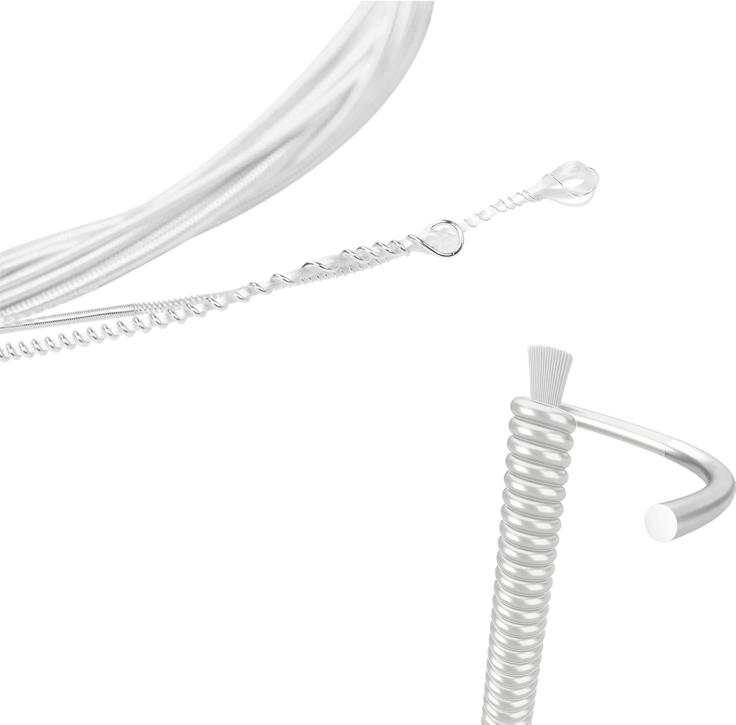 Classical Guitar Strings, Alice 2 Set Classic Guitar 6 Strings Clear Nylon Normal Tension 28-43 Gauge with Anti-Rust Coating, Silver Plated Wrap (AC130)
