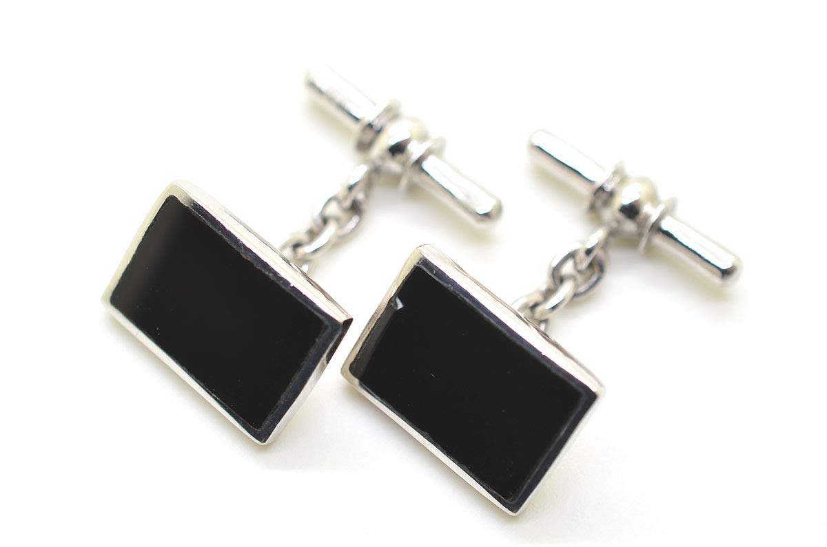 Amazon | カフス シルバー925 オニキス カフリンクス CLCー4B カフス