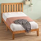 ZINUS Alexia Wood Platform Bed Frame with headboard, Solid Wood Foundation with Wood Slat Support, No Box Spring Needed, Easy Assembly, Rustic Pine, Twin