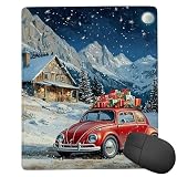 Alfombrilla de Ratón Pequeña para Juegos de Velocidad, Mouse Pad Coches navideños 500 x 250 mm Alfombrillas Ratón Tamaño Pequeña, Mejora la Precisión y la Velocidad, Alfombrilla Escritorio Mujer es924