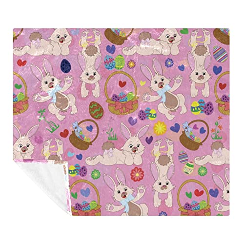 Couverture polaire légère en microfibre premium au motif de Pâques - 2