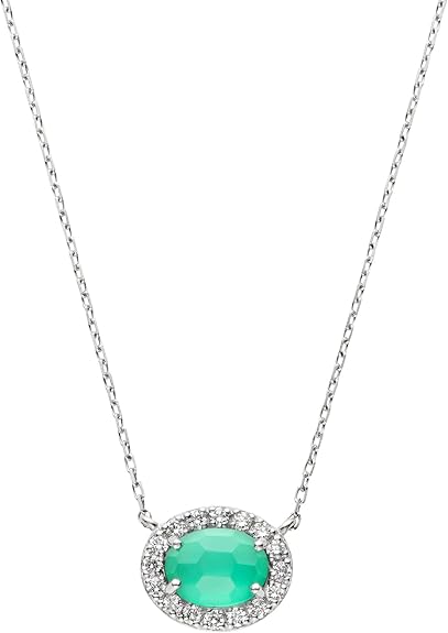 Amazon | [ヴァンドーム青山] 【公式】 ネックレス プラチナ グリーン