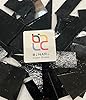 BiNARi | Stained Glass Shards & Pieces 1.5 lb - Assorted Colors & Textures Glass Mosaic Tiles for Crafts, DIY Projects - Premium American Glass Art Supplies for Mosaics (Black Tone) #2