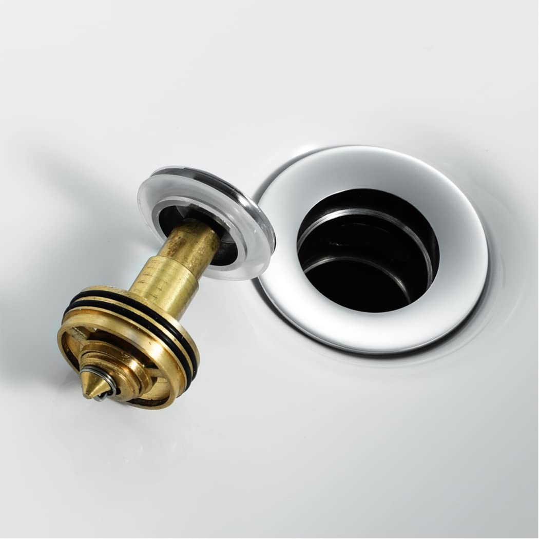 WRIST Desagüe Lavabo,Tapón De Desagüe Emergente para Lavabo De Baño con Manguera, Filtro De Desagüe De Latón, Conjunto De Desagüe para Fregadero con Rebosadero, Cromado