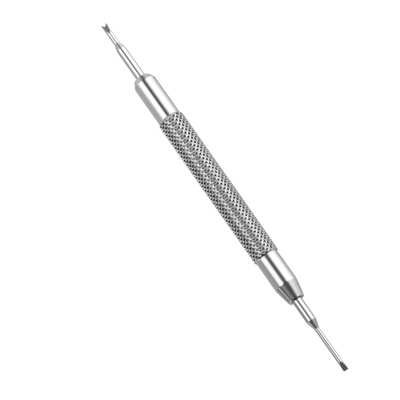 Watch Tool Double Ended Screwdriver Interchangeable 1.2mm V Tip 1.0mm Flat Heads for Watchmakers Jewelers Hobbyists Double Head Screwdriver for Watches