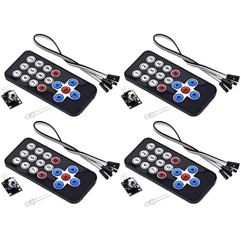 Fasizi Kits de módulo de sensor de control remoto inalámbrico infrarrojo IR 4pcs Cover