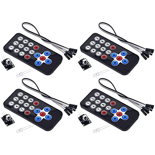 Fasizi 4 x Infrarot-IR-Fernbedienungssensor-Modul-Kits für Arduino