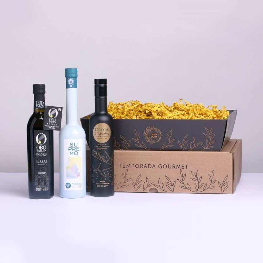 Mejores Aceites de Oliva Virgen Extra del Mundo (Jaén Selección 2023) - Pack de 3 botellas de 500 ml (Caja de cartón)