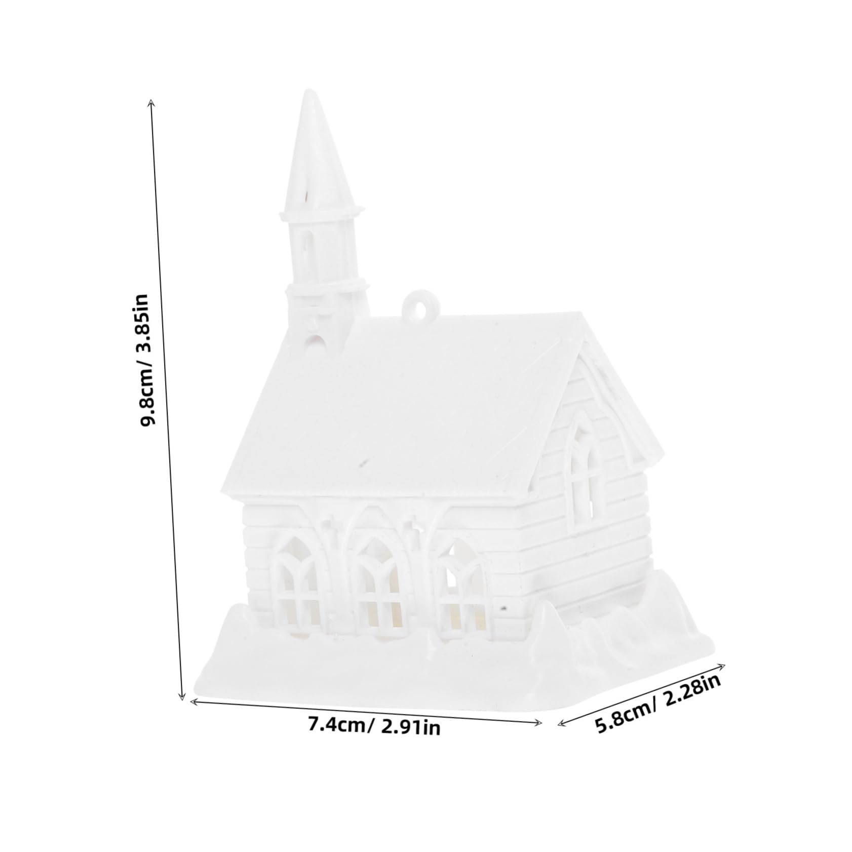 BEBEMOKO Unfinished House Model Cute Blank Decoration for Christmas for Desktop Village for Creative Play and Festive Decor