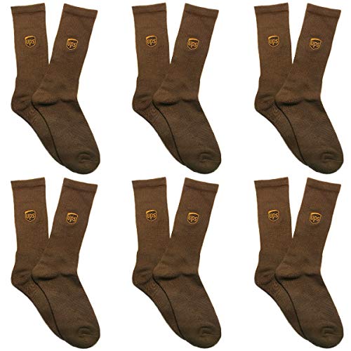 United Parcel Service Brown UPS Crew Socks (6pack) (Men s Medium (8-10))