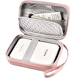 Case Compatible with Canon Ivy Mobile Mini CLIQ CLIQ+ CLIQ2 CLIQ+2 Instant Camera Printer, Wireless Bluetooth Portable Smartphone Photo Printer, Mesh Pocket fits Paper & Cable, Rose Gold