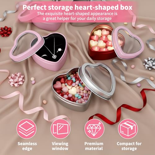Latas de metal con corazón para recuerdos de bodas y detalles creativos 3