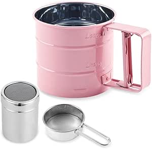 Amazon.com: Emime 3 in1 Stainless Steel Flour Sifter for Baking 3 Cup ...