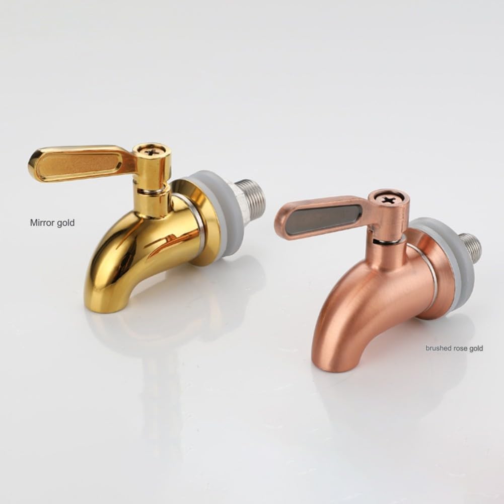 Zoegneer Grifo de vino dorado, acero inoxidable 304, 16 mm