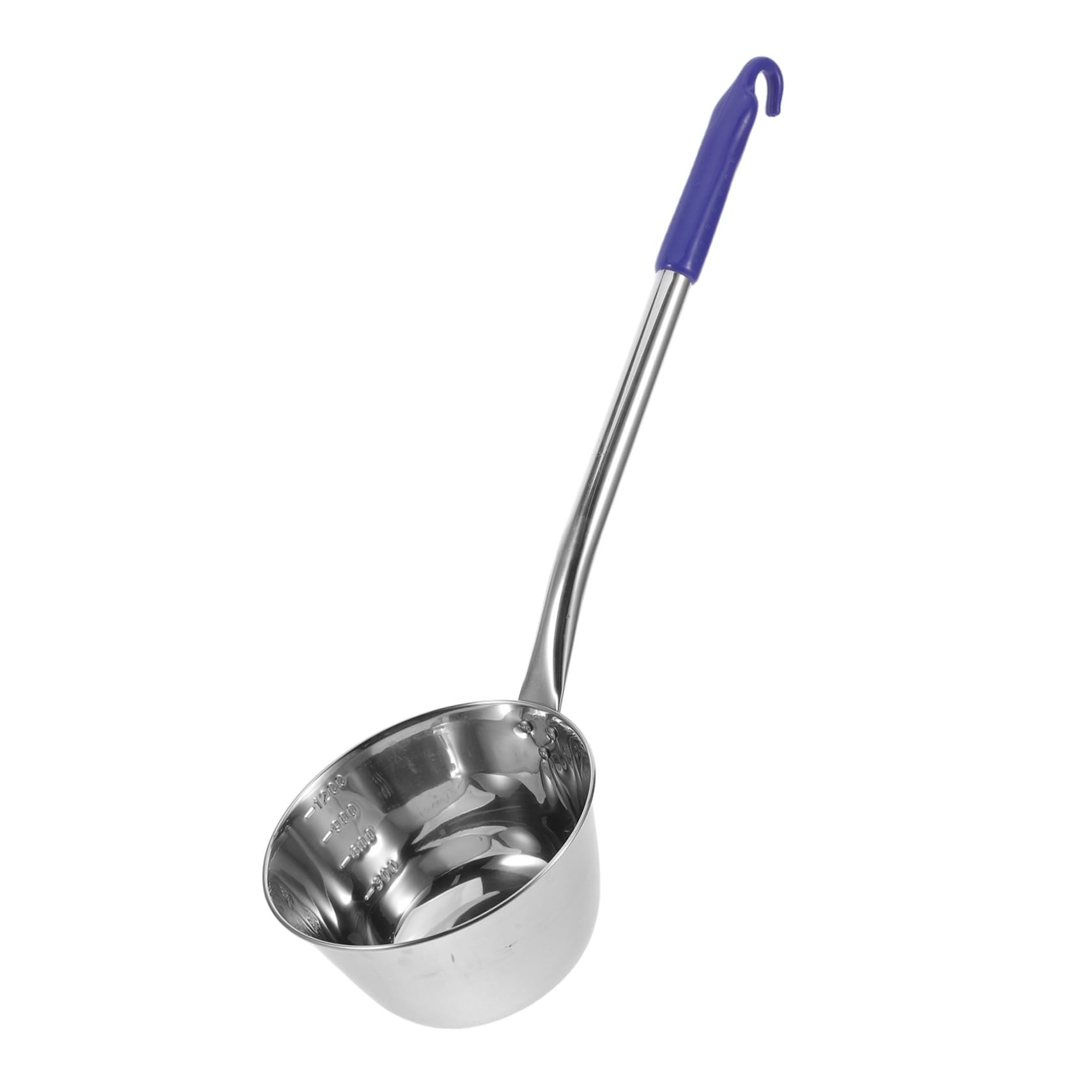 Cuillère à eau de cuisine en acier inoxydable au design bleu épuré
