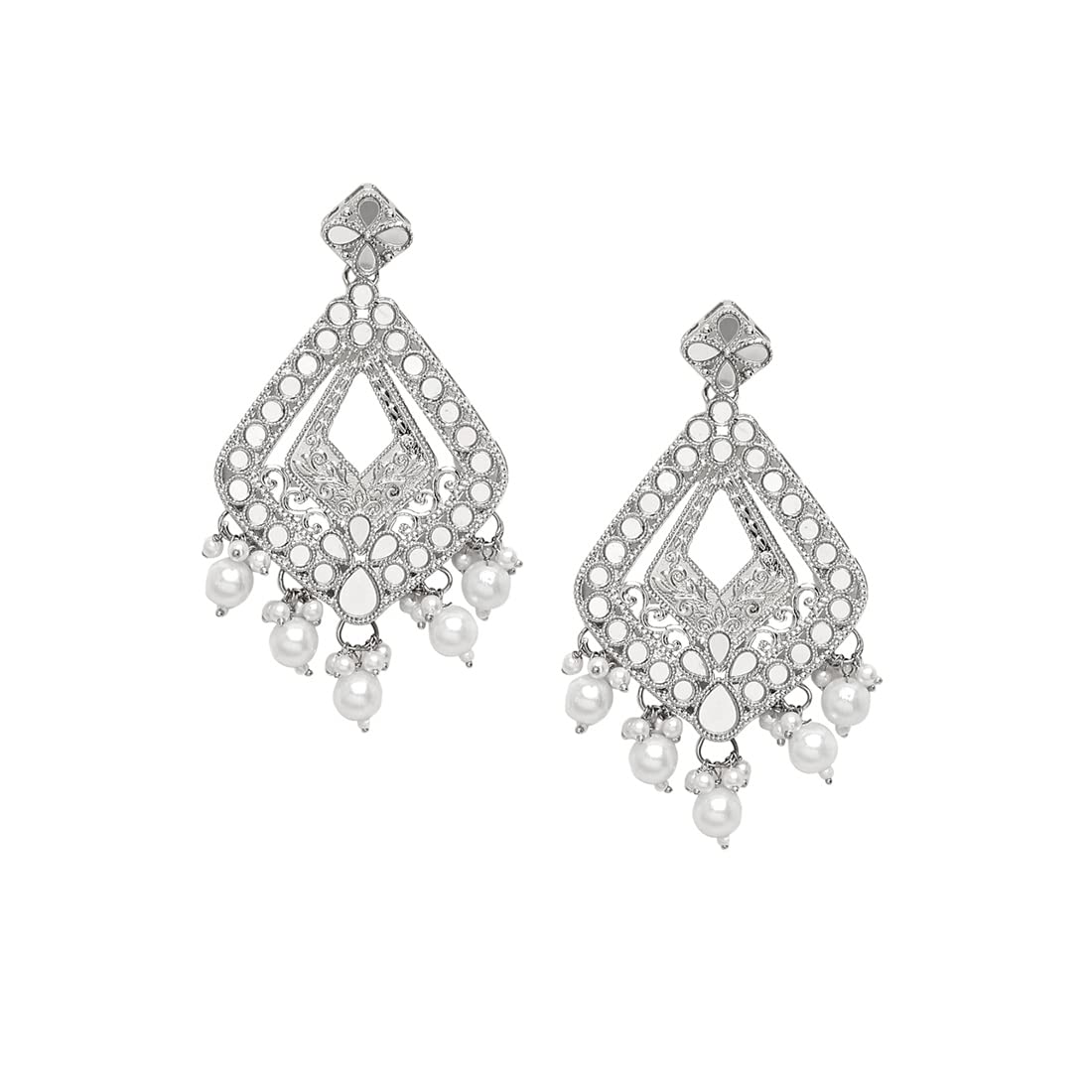 Yellow Chimes Earrings for Women Silver Oxidised Beads Drop Geometric Designed Dangler Drop Earrings for Women and Girls (B0B8ZW5BQY) Amazon Price History, Amazon Price Tracker