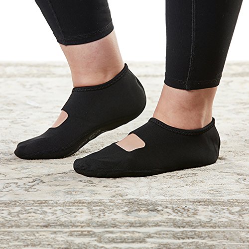 Image of Nufoot Women's Mary Janes Best Foldable & Flexible Flats, Travel & Exercise, Dance, Yoga Socks, Indoor Shoes, Slippers