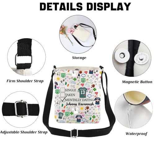 JNIAP Johnny Inspired Crossbody Bag Johnny & Shannon Gift Tommen College Gift Romance Book Inspired Shoulder Bag3