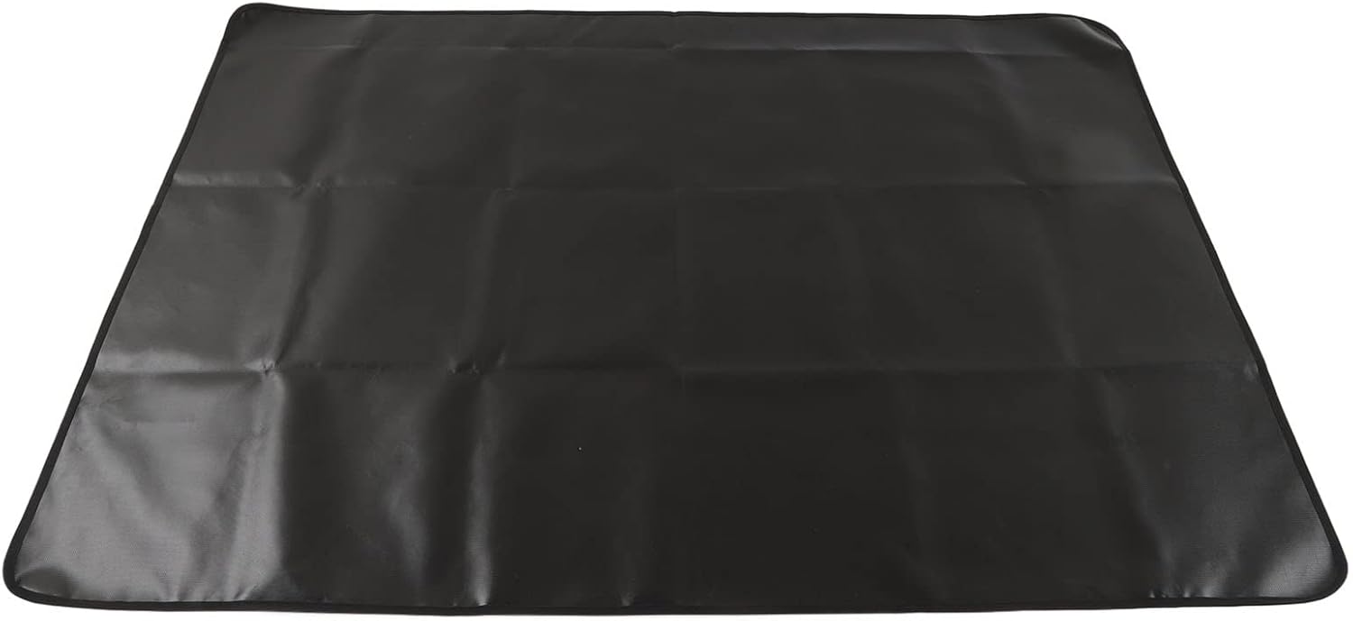Under Grill Mat, Reusable Foldable Anti Slip Double Sided Silicone Fireproof Grill Pad, Deck Patio Protector Mat for Outdoor Camping Garden Yard Picnic (152x122CM Rectangle)