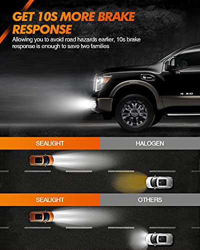 Sealight H11 H8 H9 Led Bulbs Led Fog Light Bulbs, 6000K Xenon White 400% Super Brightness H11 Led Light Bulb Kit For Car, Lighting Range Over 300M, Play And Plug, Pack Of 2 #TOP2