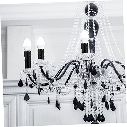 Doitool 20 Pcs Tears Candle Sleeves Black Candle Holder Ceiling Light Ceiling Light Bulbs Black Pendant Lights Chandelier Antique Candle Sleeves Chandelier Socket Sleeves Black Suite #TOP5