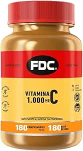 FDC Vitamina C - 1000MG - 180 comprimidos, FDC VITAMINAS | Amazon.com.br