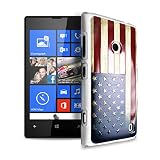Puro NK520USA Etui + Film de protection d'écran pour Nokia Lumia 520/525 Motif Drapeau USA