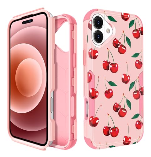 Coque iPhone 17 protection robuste antichoc et design cerise mignon