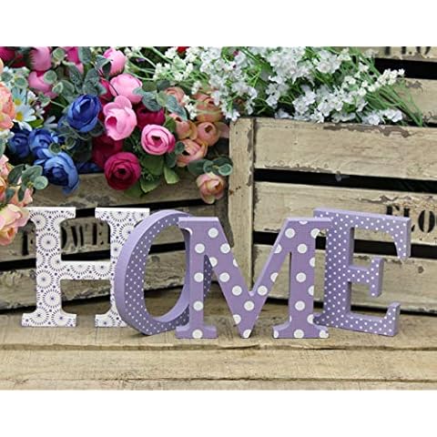 HOME Decorative Plaque Wooden Free Standing Letters Sign Home Decor Ornaments New Gift (Home Sign) Cover