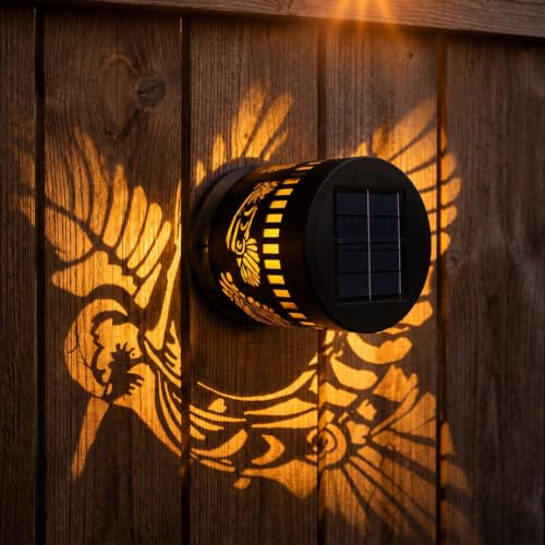 Hummingbird Solar Lantern Fence Lights Outdoor Wall Decor Mount on Post - image 2