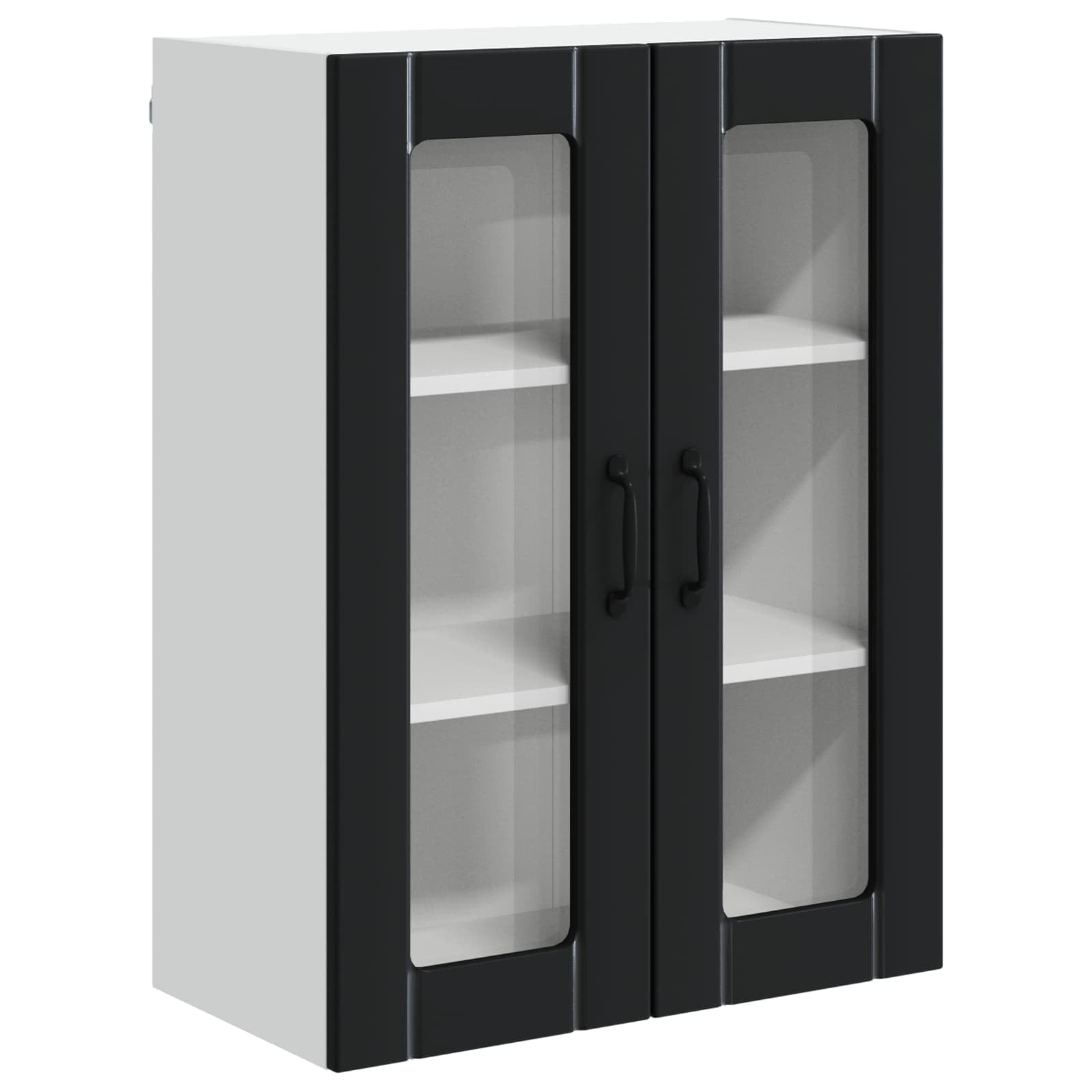 Schwarzer Küchenschrank, 60x31x80cm Holzwerkstoff, Langlebiges Küchenschrank Aufbewahrung für Kochutensilien, Modernes Design, Einfache Montage