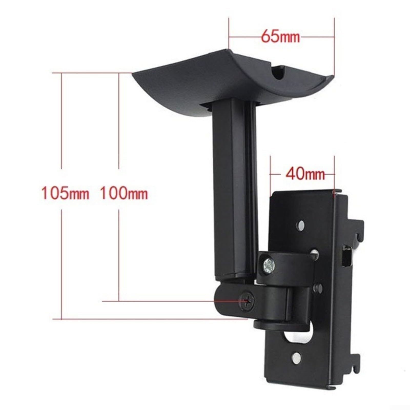 mywall HB5L HB 5L Staffa da parete per altoparlante inclinabile regolabile+ girevole senza attrezzi 25kg Nero 1 paio