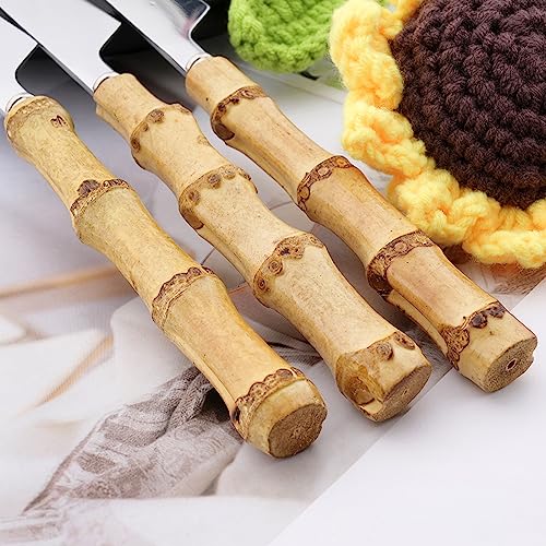 Snplowum ZHUB-SIL-8P-DIFORK 8Pcs Dinner Fork, Stainless Steel And Natural Bamboo Cutlery Table Fork thumb #7