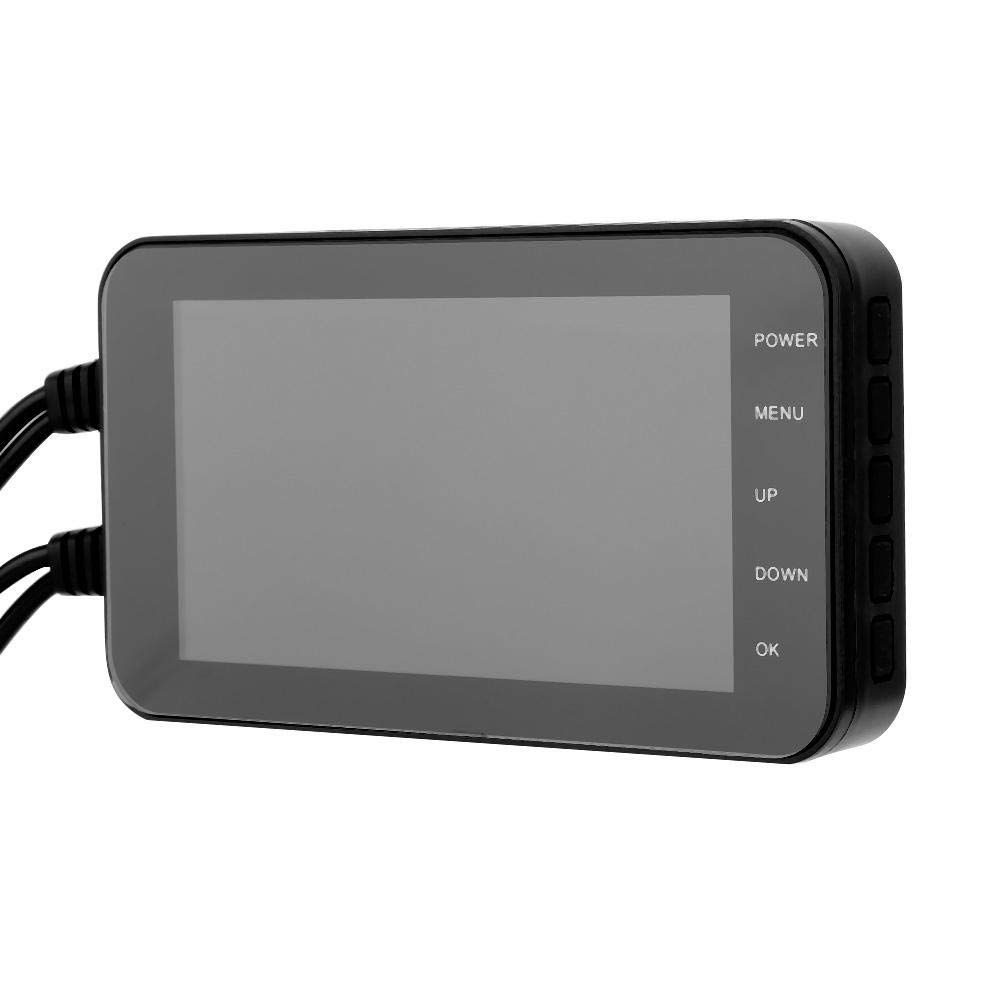 Enregistreur DVR Moto,Caméra DVR Moto Moto DVR 1080P Étanche WiFi Avant 4 Pouces et Caméra Arrière Conduite Enregistreur Vidéo Dash Cam