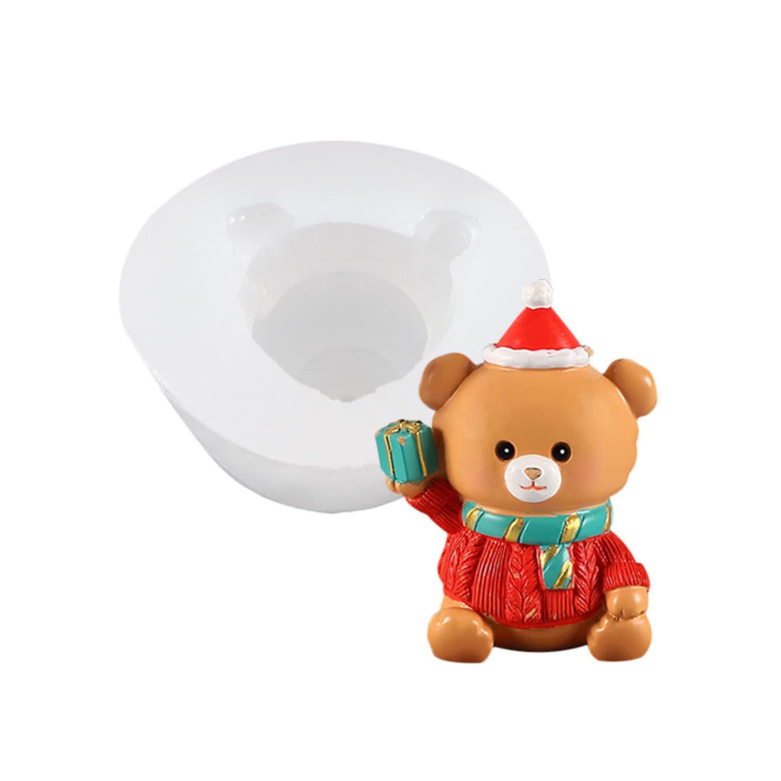 Kalttoy 3D Christmas Silicone Mold Decoration Homemade Epoxy Resin Soap Molds Christmas Silicone Molds for Baking