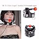MFMYEE Bondage Harness mit Fetisch BDSM Silikon kugel knebel Profi Bondage Leder Halsband gepolstert Collar Nackenkorsett